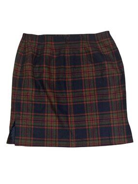 Vtg Jessica Wool Plaid Skirt Knee Length Sz L ASO Clueless Preppy Dark Academia
